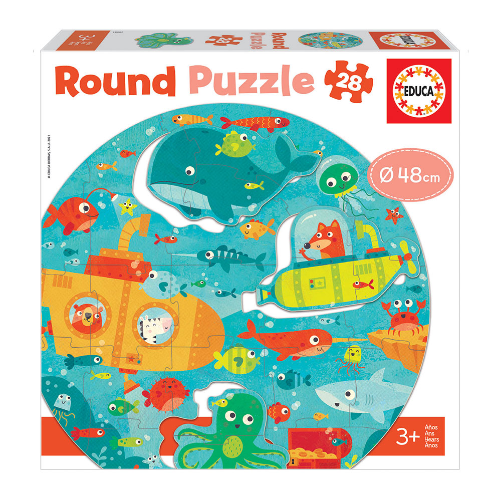 Round Puzzle 28 Piezas Bajo el Mar