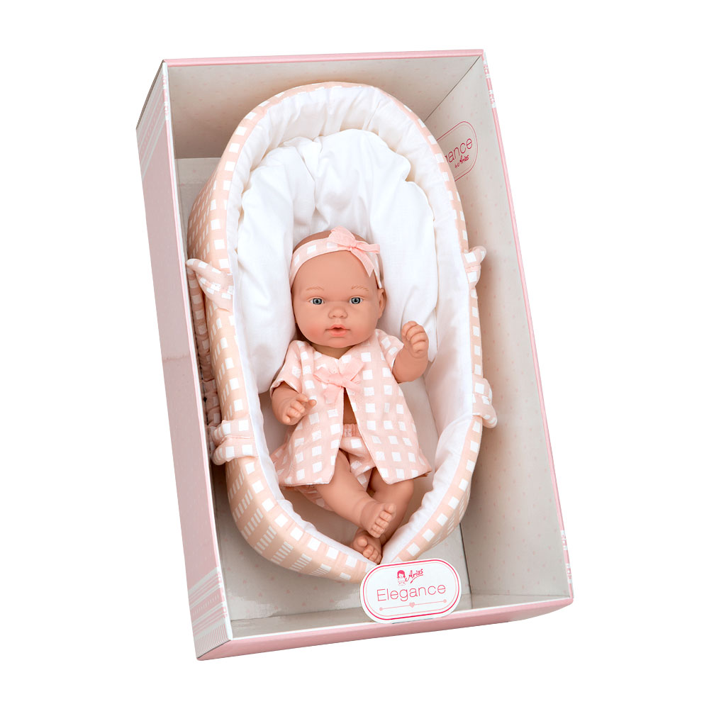 Elegance 26 cm Pillines Pink with Carrycot