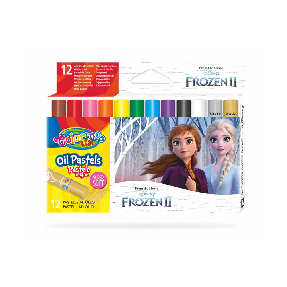 Caja 12 Colores Óleo Pastel Colorino Disney Frozen II