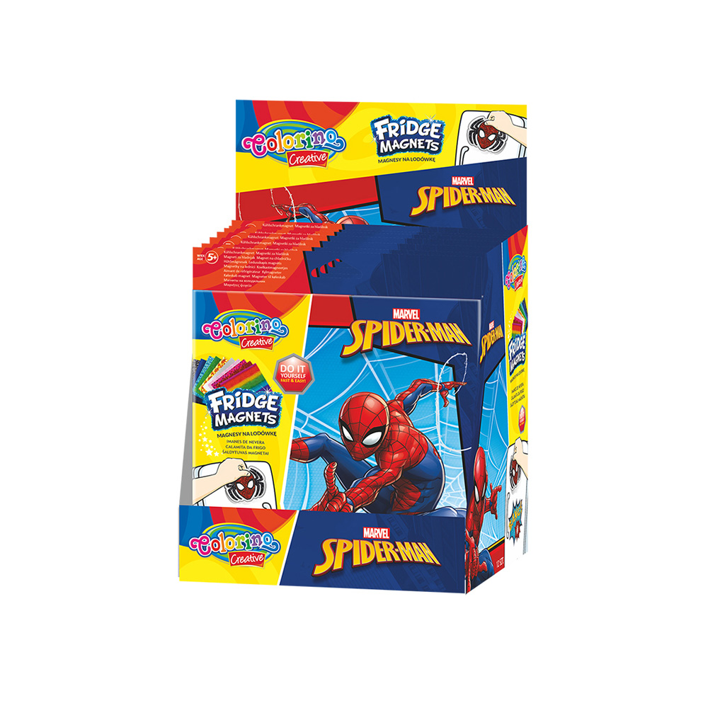 Conj. 4 Magnéticos 2 Sort. Colorino Spiderman DIS 12 pcs
