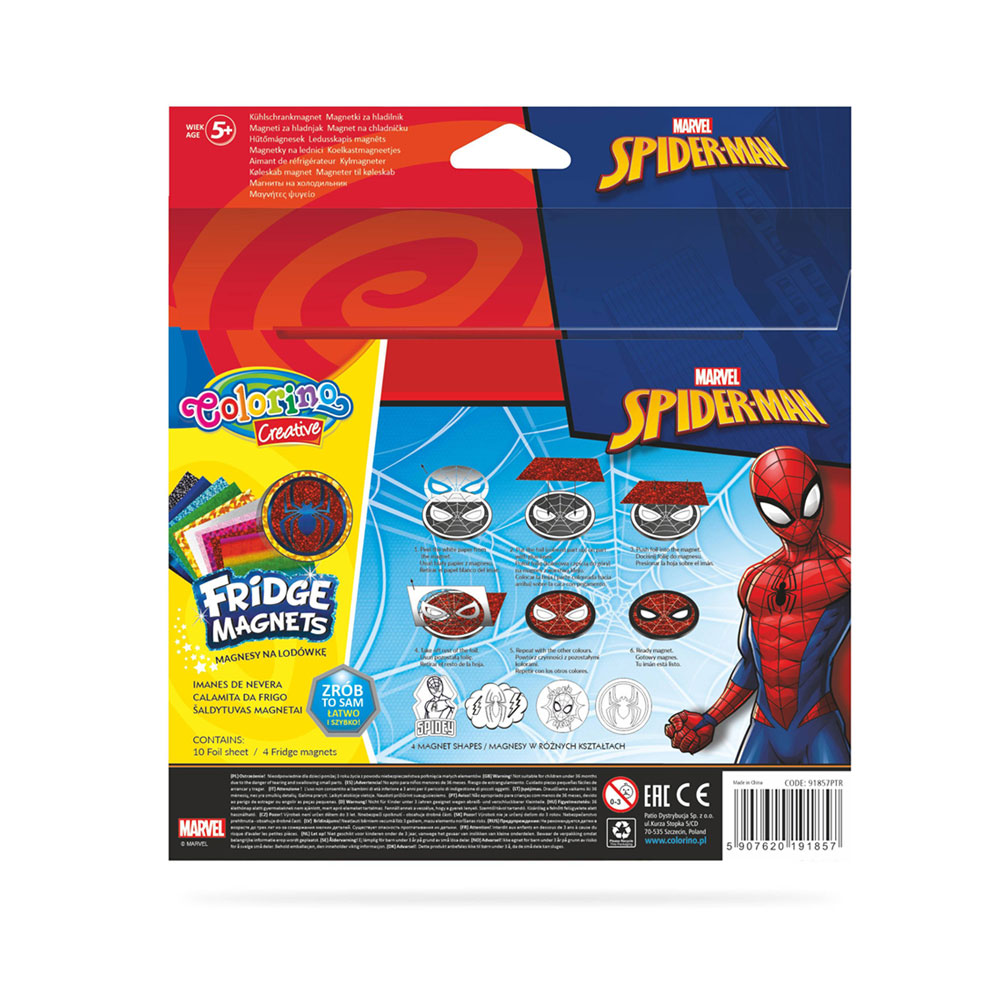 Set 4 Magnets 2 Sort. Colorino Disney Spiderman DIS 12 pcs