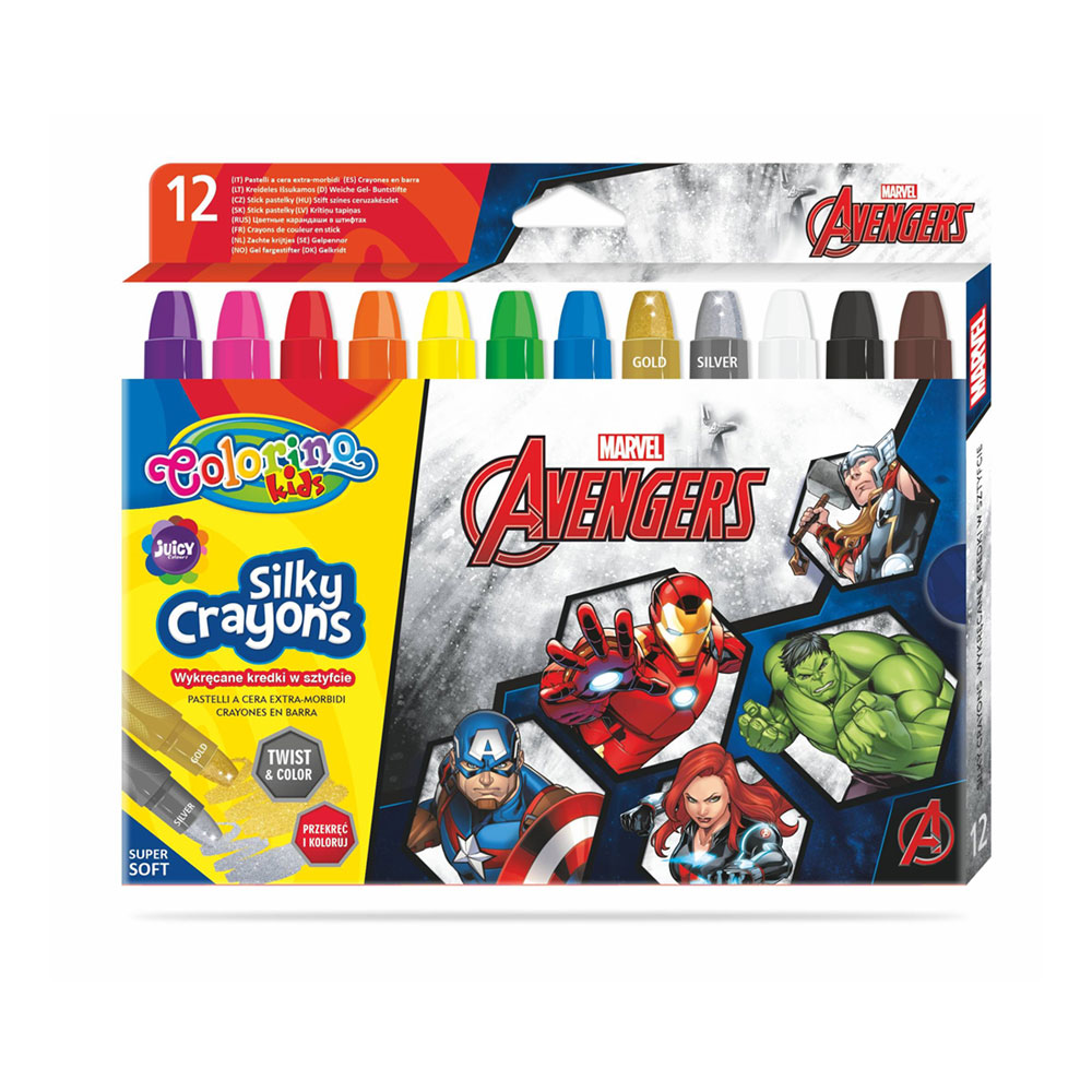 Set 12 Crayons Colorino Disney Avengers