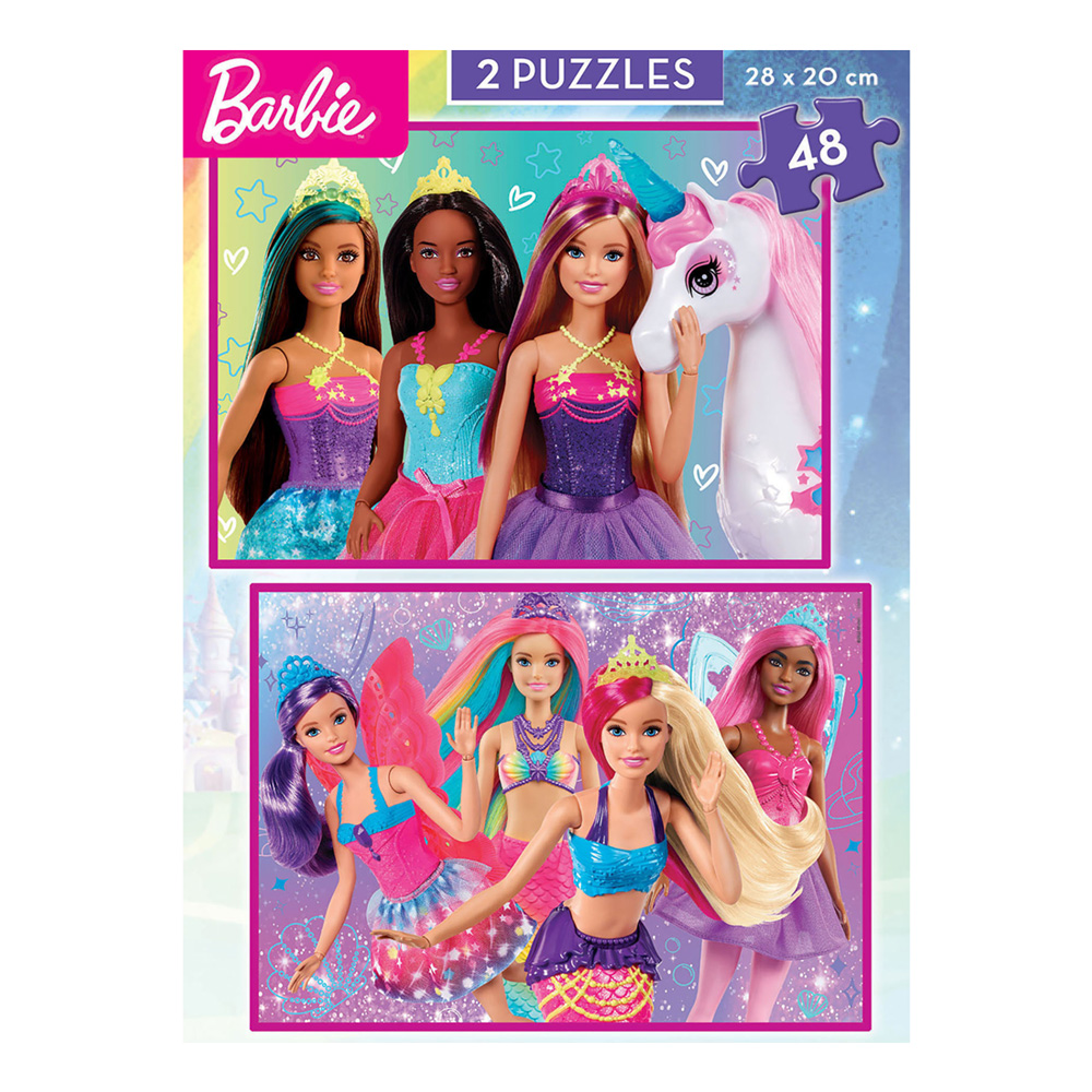 2x Puzzle 48 Barbie
