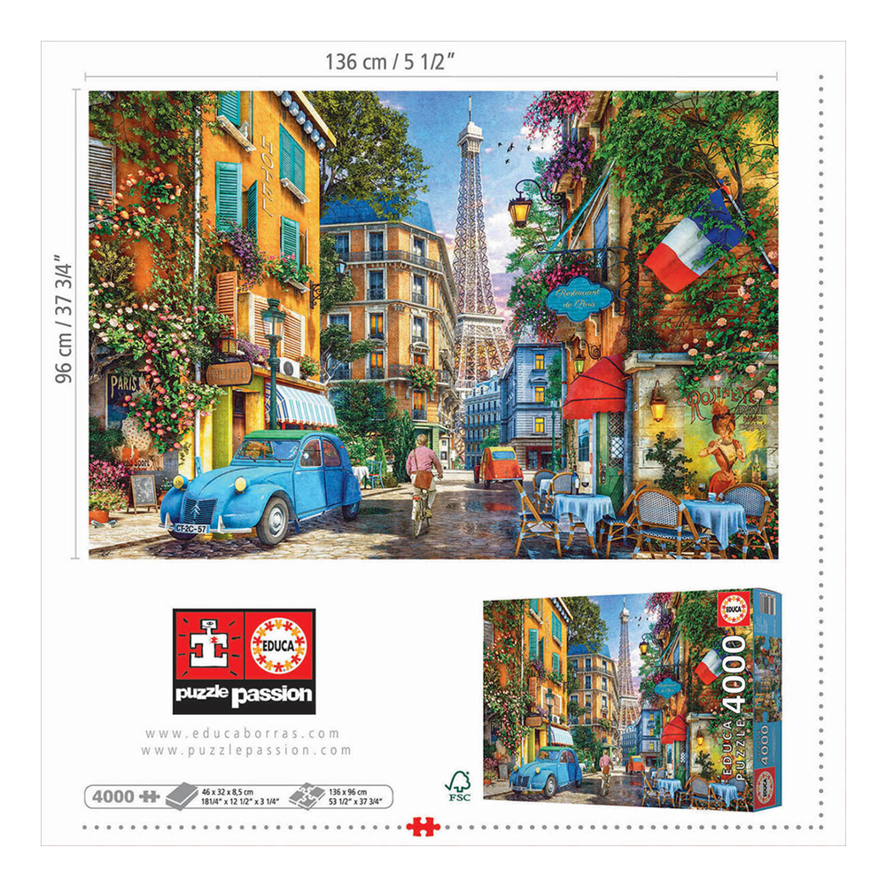 Puzzle 4000 Ruas de Paris