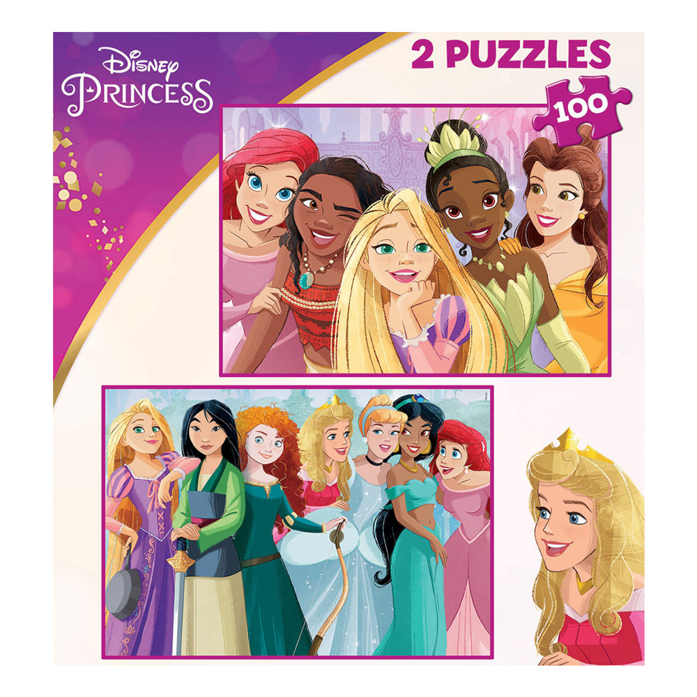 2x Puzzle 100 Disney Princess