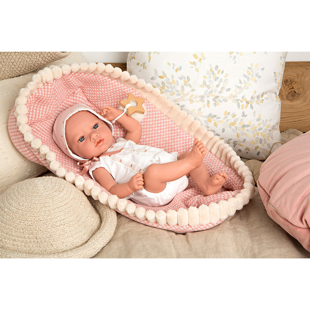 Elegance 38 cm with Weight Aria Pink with Carrycot
