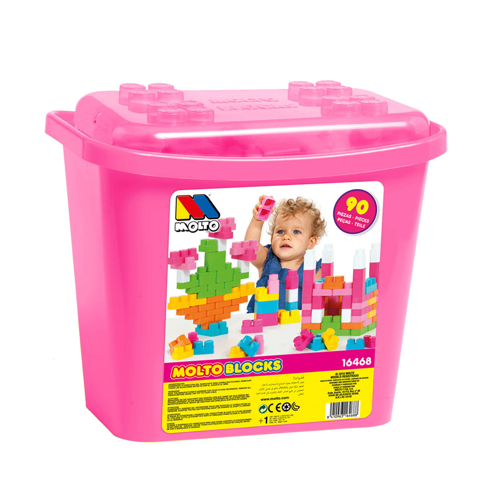 Molto Box Of Blocks 90 Pink