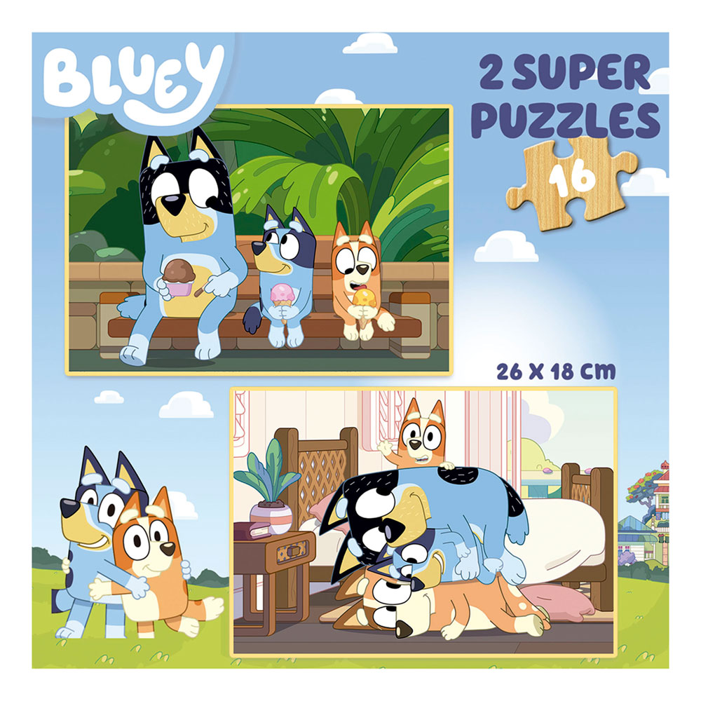 2x Super Puzzle 16 Bluey