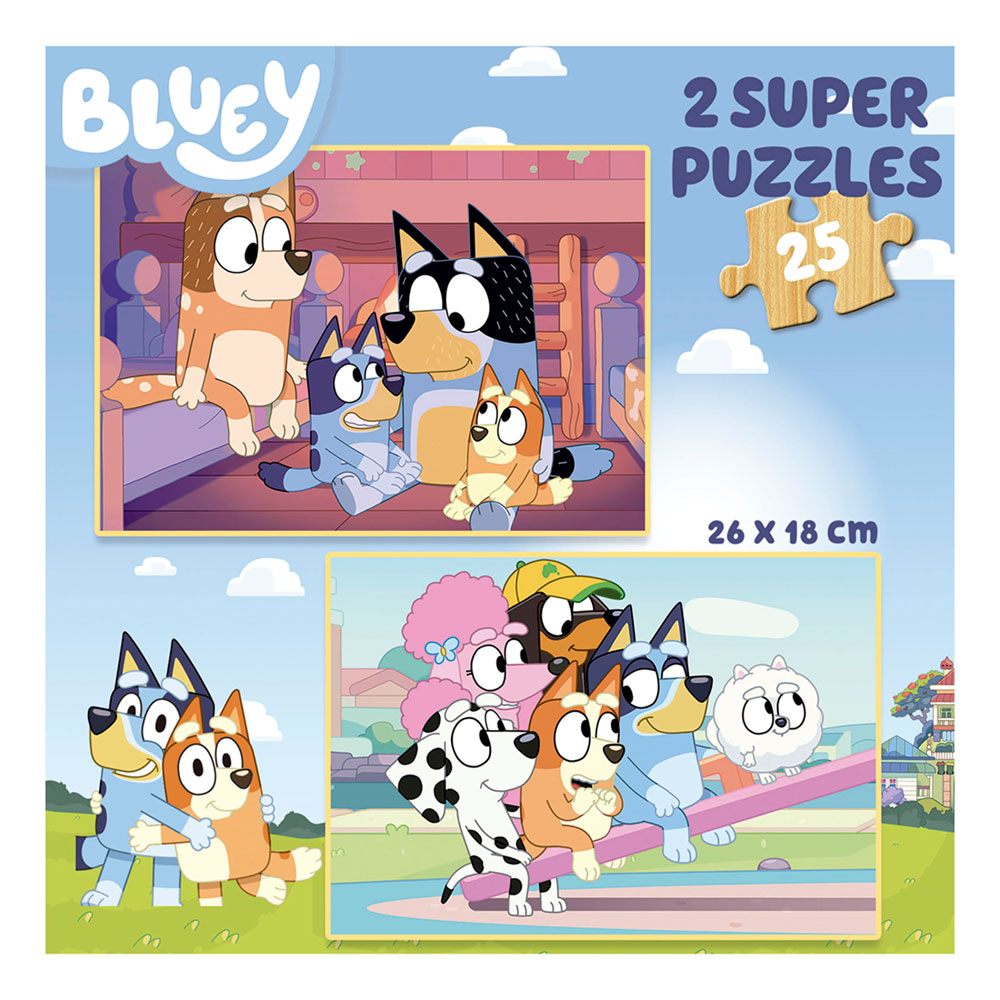 2x Super Puzzle 25 Bluey