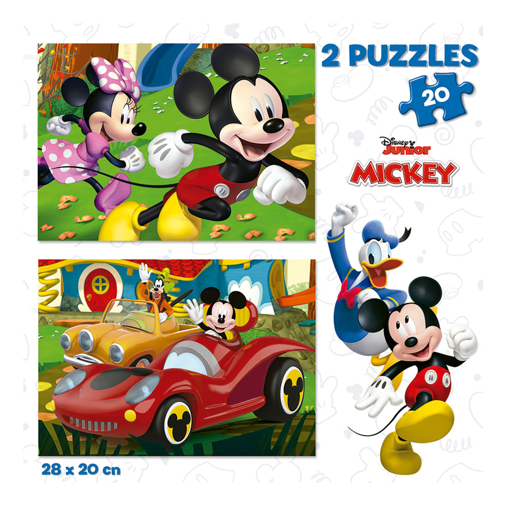 2x Puzzle 20 Mickey Mouse Fun House