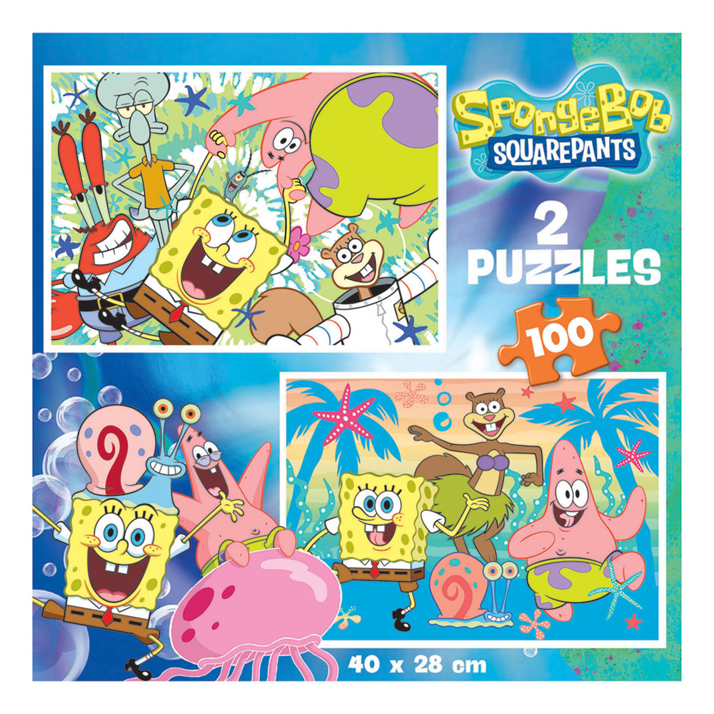 2x Puzzle 100 Sponge Bob