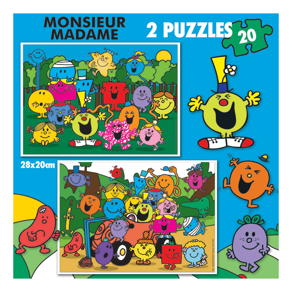 2x Puzzle 20 Monsieur Madame