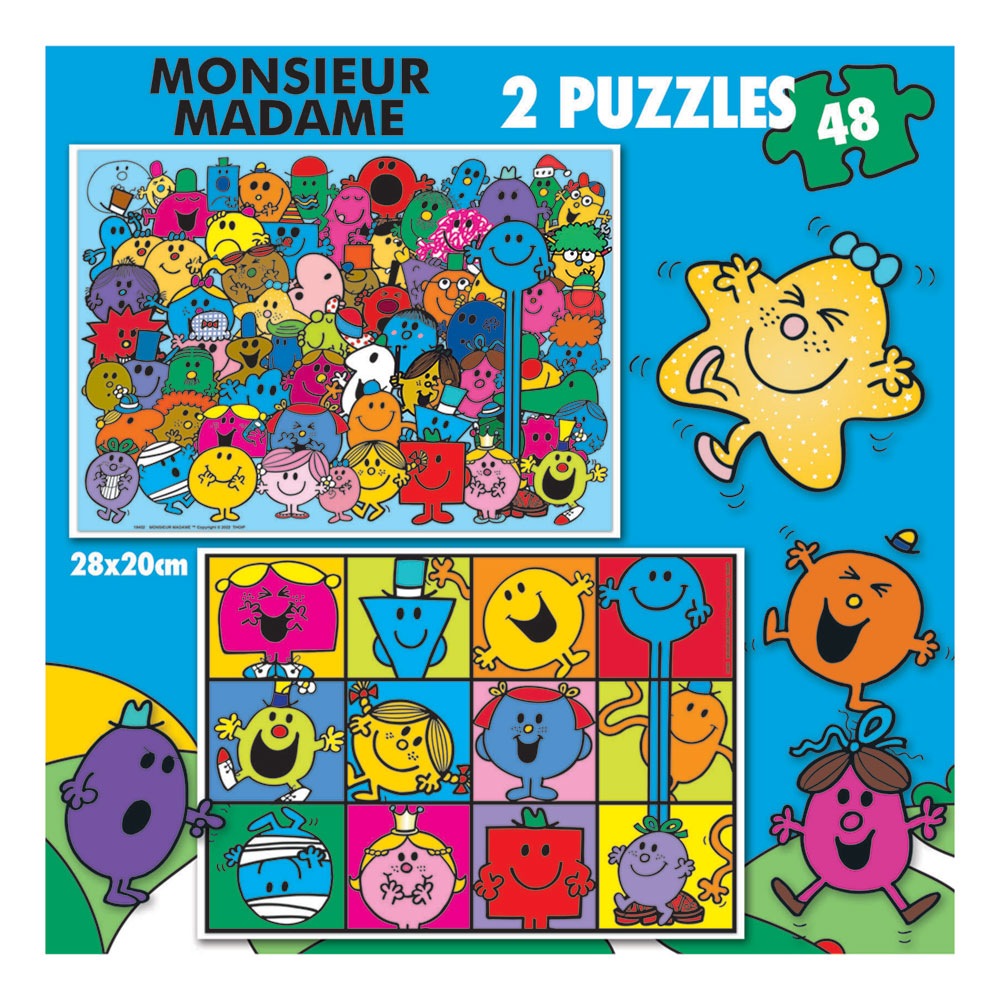 2x Puzzle 48 Monsieur Madame