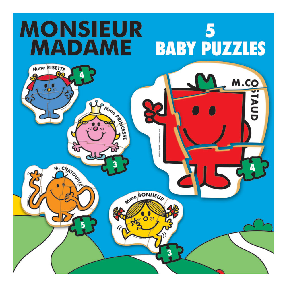 5 Baby Puzzles Monsieur Madame