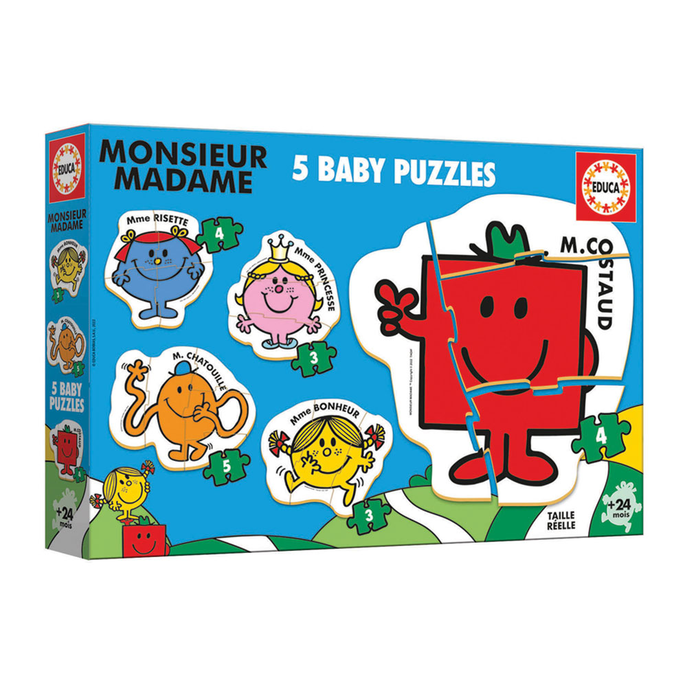 5 Baby Puzzles Monsieur Madame