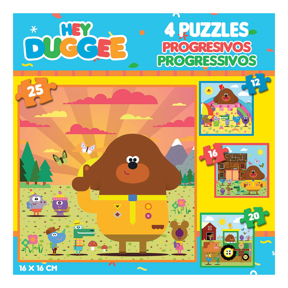 4x Puzzle Progressivo Hey Duggee