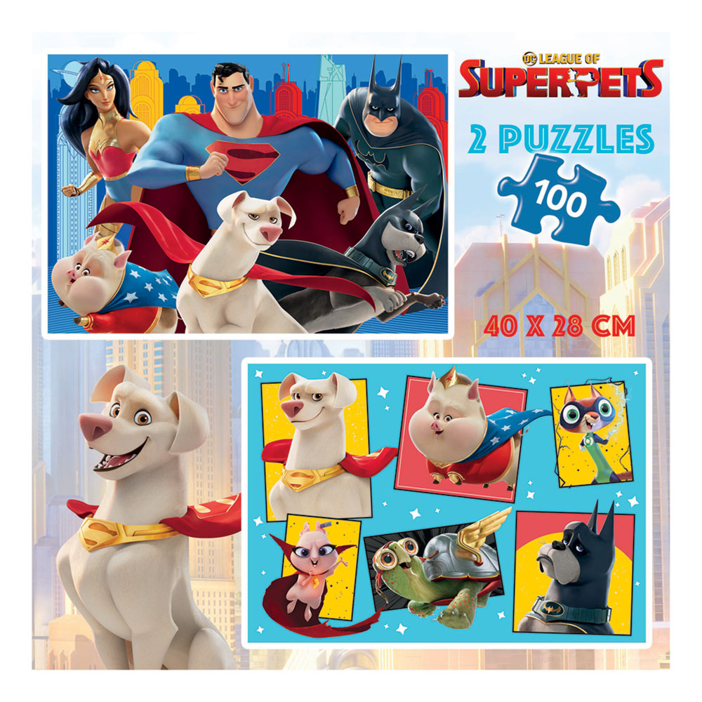 2x Puzzle 100 DC League of Superpets