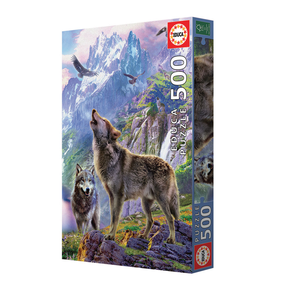 Puzzle 500 Wolves in the Rocks