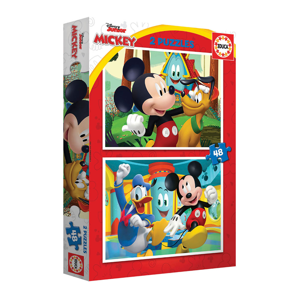 2x Puzzle 48 Mickey Mouse Fun House