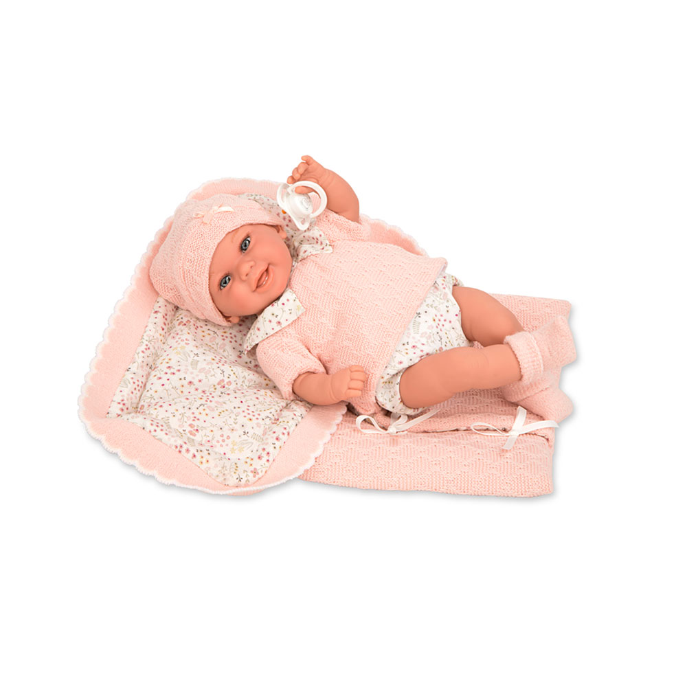 Elegance 35 cm with Weight Babyto Pink with Blanket Flowers