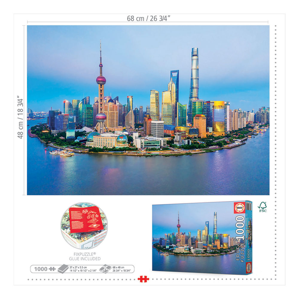 Puzzle 1000 Shanghai Pôr-do-Sol