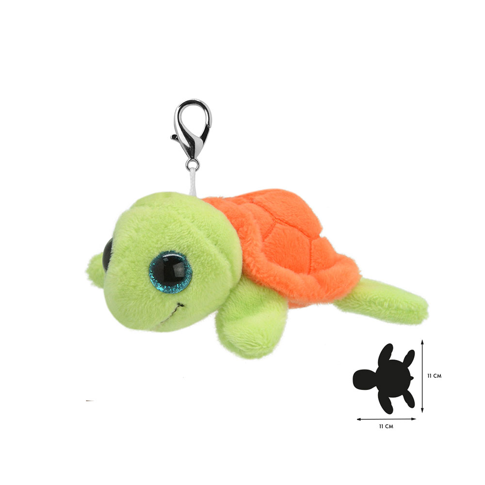 Green Turtle Orbys Keychain  Clip