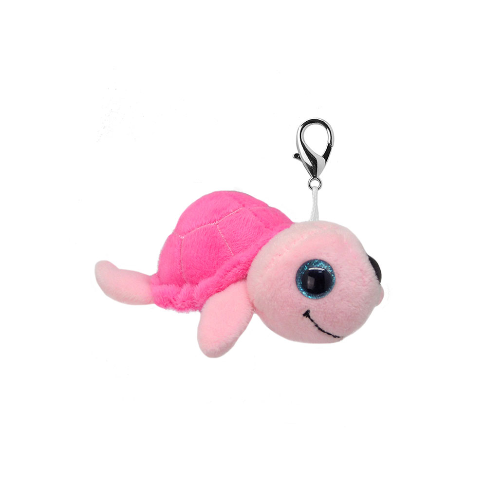 Pink Turtle Orbys Keychain  Clip