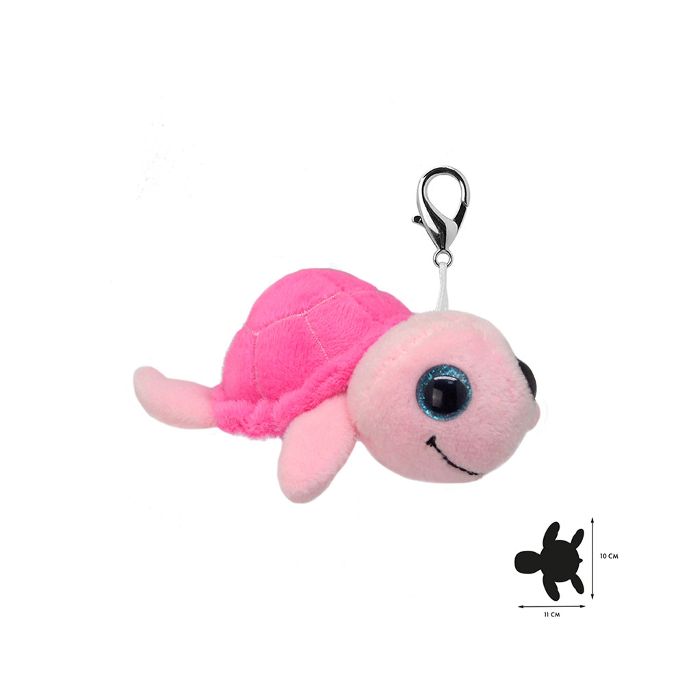 Pink Turtle Orbys Keychain  Clip