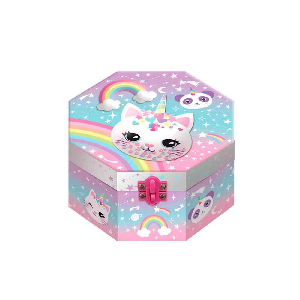 Musical Jewelry Box with Figurine Cat