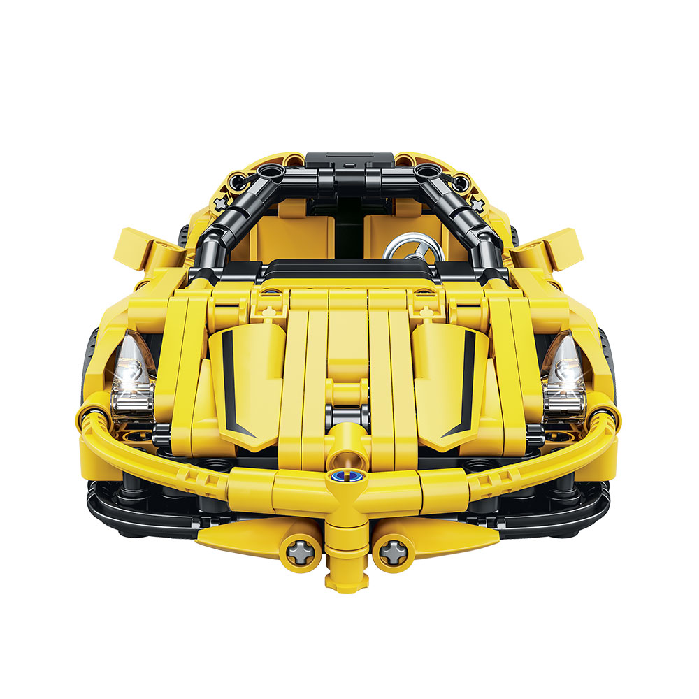 Giros Bricks 8+ Technic Racing Car Pullback Yellow