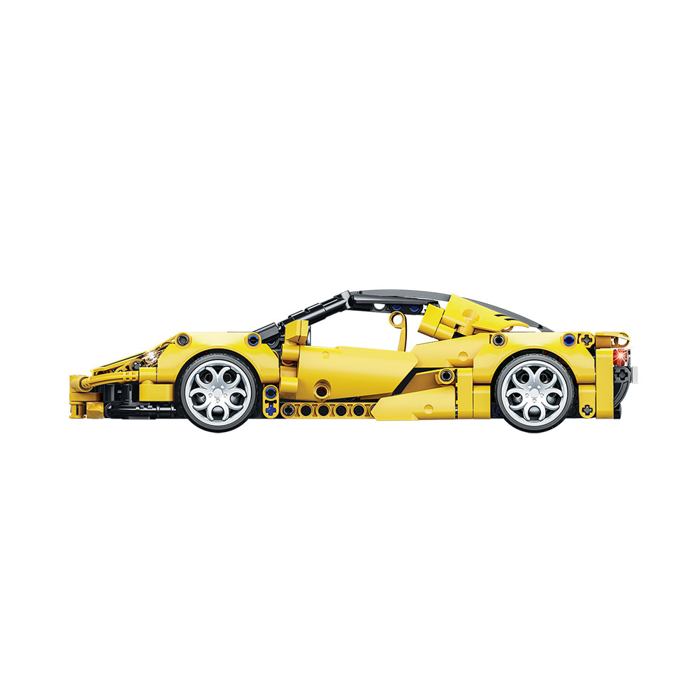 Giros Bricks 8+ Technic Racing Car Pullback Yellow