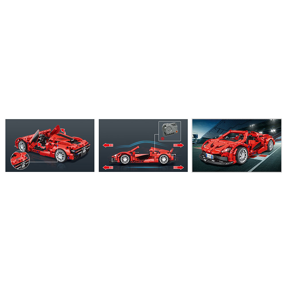 Giros Bricks 8+ Technic Racing Car Pullback Red