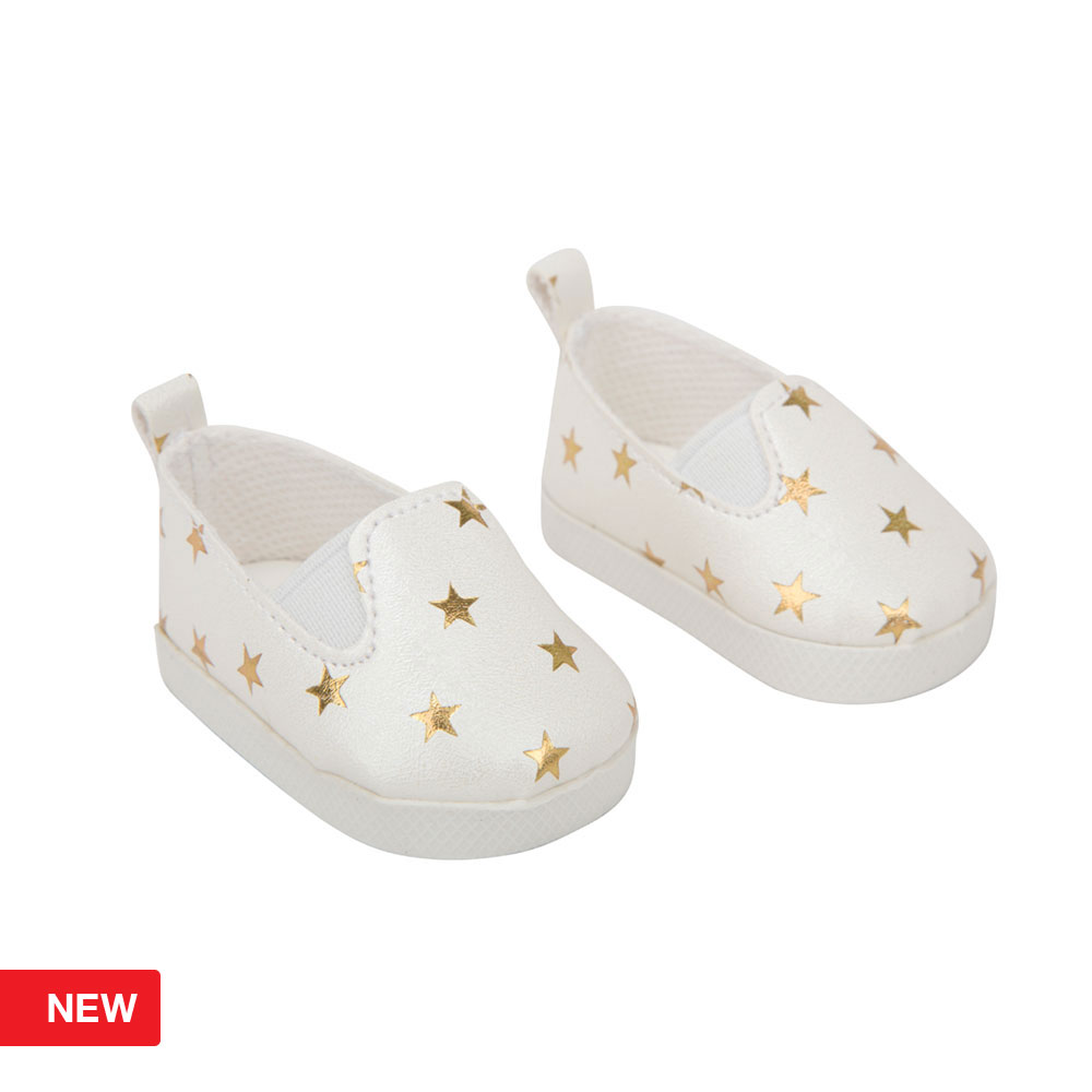 Reborn White Star Shoes Set Dolls 40 cm