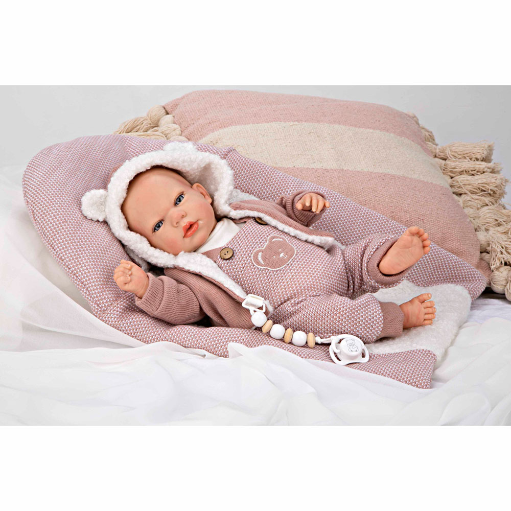 Arias Reborn 40 cm with Weight Gadea Pink with Blanket