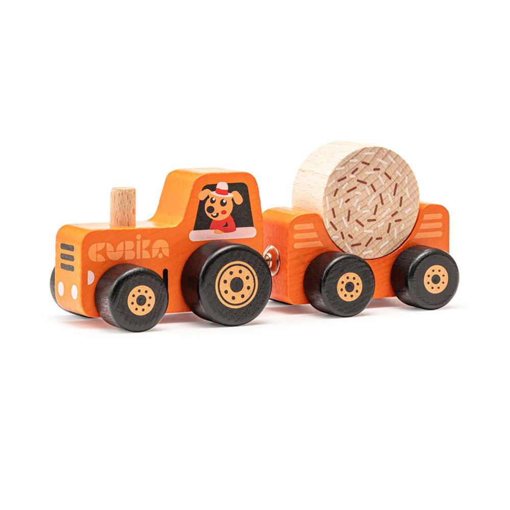 Cubika Wooden Tractor 3 pcs