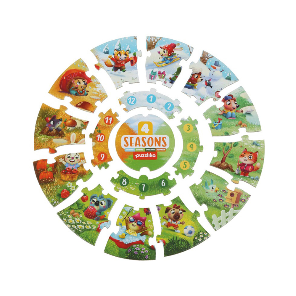 Cubika Wooden Puzzle 4 Seasons 17 pcs