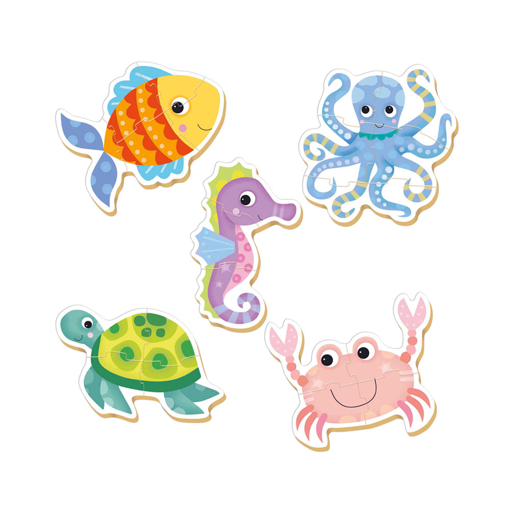 5 Baby Puzzles Animais Aquáticos