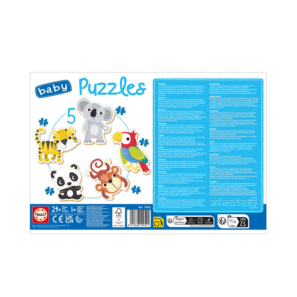5 Baby Puzzles Fauna Selvagem