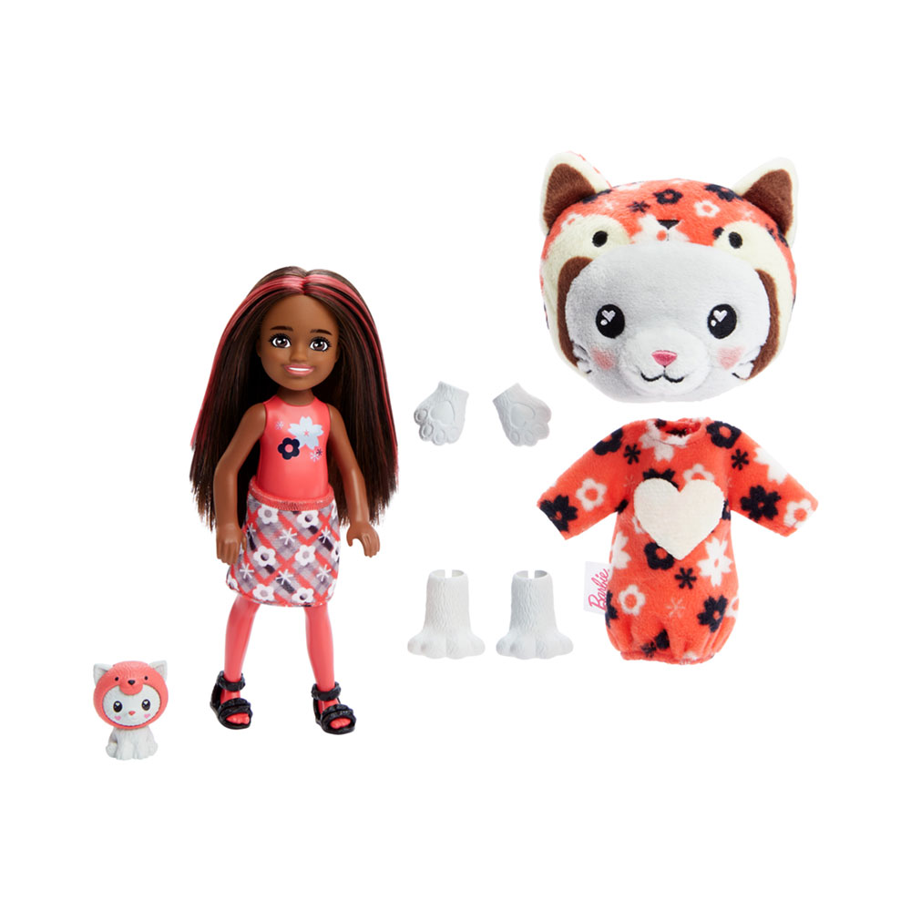 Barbie Chelsea Cutie Reveal Series Costumes Red Panda Kitten