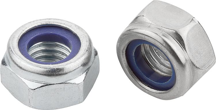 Prevailing torque type Hexagon Nut DIN 985 Inches UNF