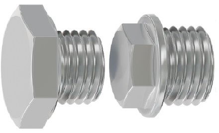 Hexagon head bolt plugs with collar DIN 7604 A