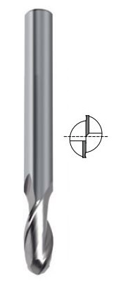 Carbide end mills with ball end Art 8024158