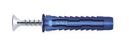 Universal Plug Art 8000362 Zinc Plated Steel/Polymer + Bolt Rawl 4ALL