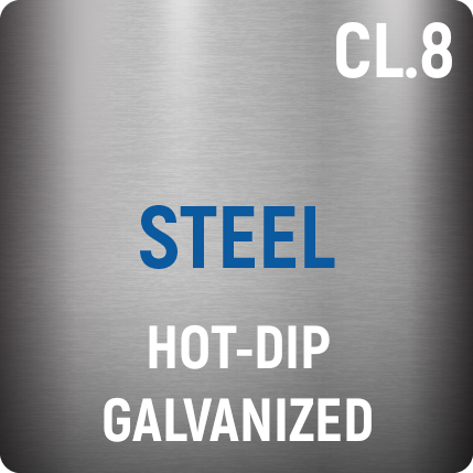 Hot-dip Galvanized Steel Cl.8 Oversize
