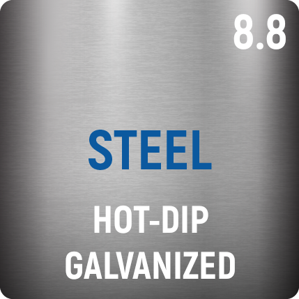 8.8 Hot-dip Galvanized Steel ISO Fitting