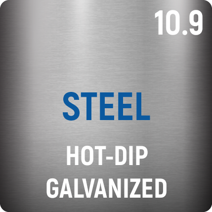 10.9 Hot-dip Galvanized Steel ISO Fitting