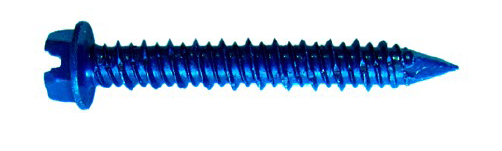 Slotted Hexagon Concrete screw Anchor Art 8000438 Blue Painted Cr3 Steel