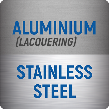 Aluminium/Stainless Steel Lacquered