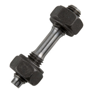 Reduced Shank Double End Stud Bolts with 2 Nuts DIN 2510 L/NF
