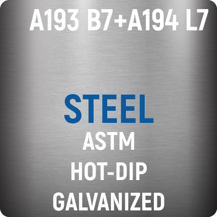 ASTM A193 B7+A194 L7 Hot Dip Galvanized Steel